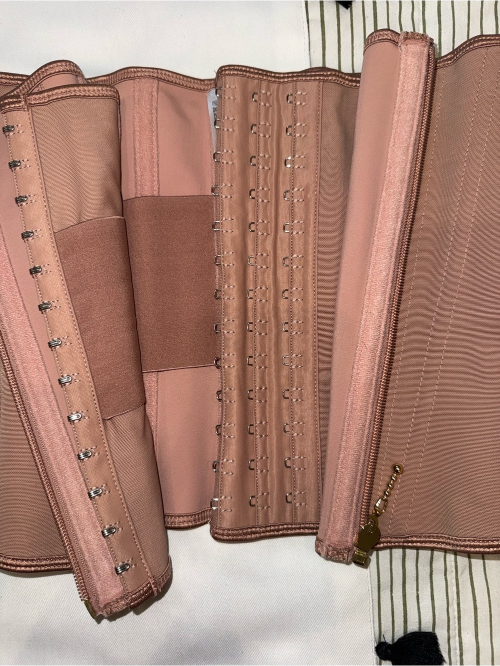 Source Unknown Blush Pink Waist Trainer Corset with Zipper